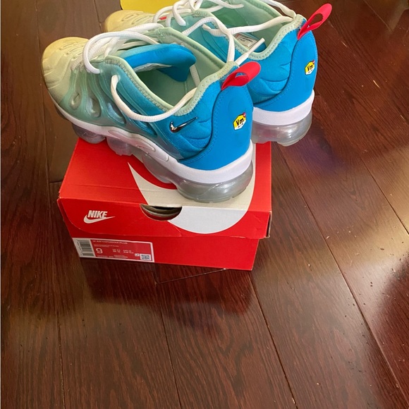 Nike Air Vapormax Plus Sneakers Blue & Green splashed with bit of yellow 🔥🔥🥰 - Picture 6 of 16